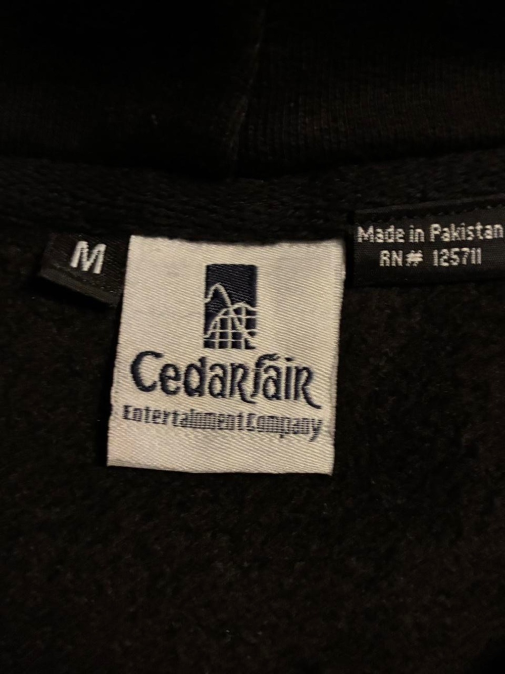 Cedar Fair Black Crewneck Sweatshirt - Logo Tag